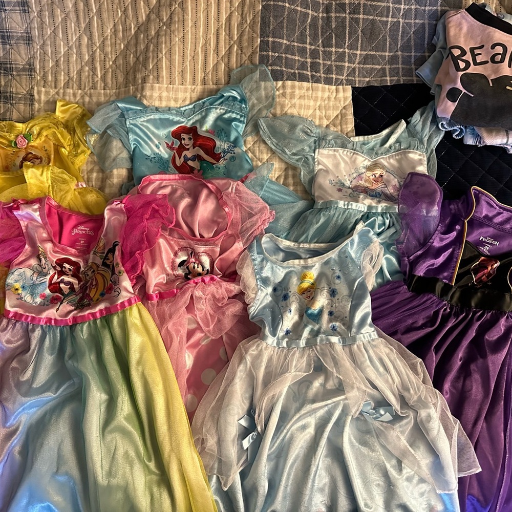 Girls Bundle of Pajamas Dresses